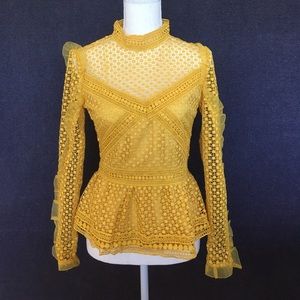 lace peplum blouse